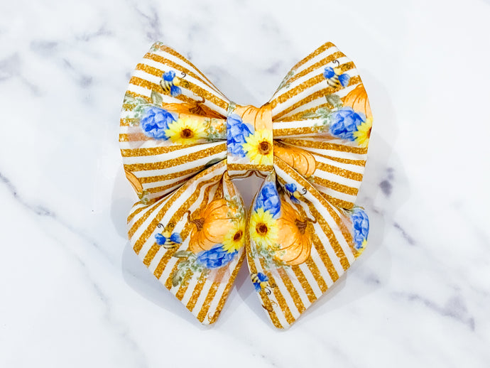 Pumpkin spice bow tie/ sailor bow